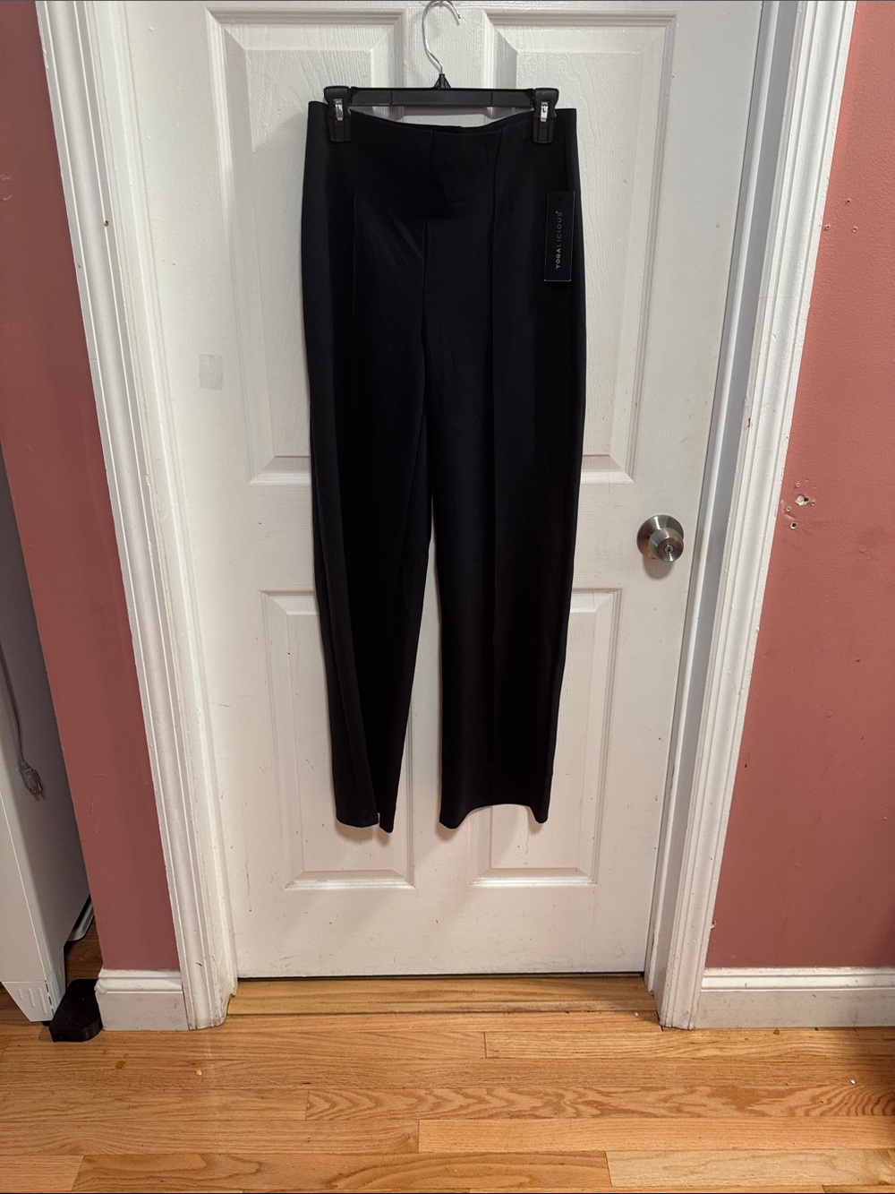 Yogalicious Black Straight-Leg High-Rise Trousers